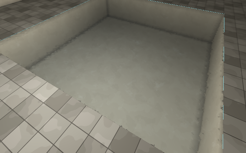 Caustics on the floor of a pool, seen through the water