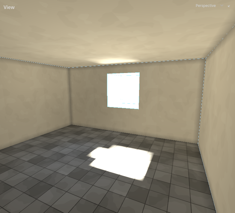 Sunlight through a courtyard's sky ceiling and in at a window