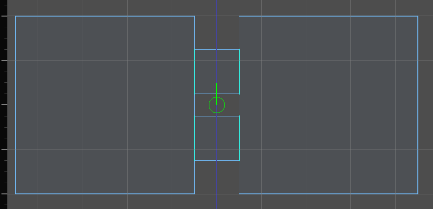 Apertures drawn as portal lines where abutting rooms meet