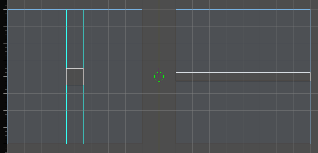 A pillared hall is one room; a wall across the hall makes two